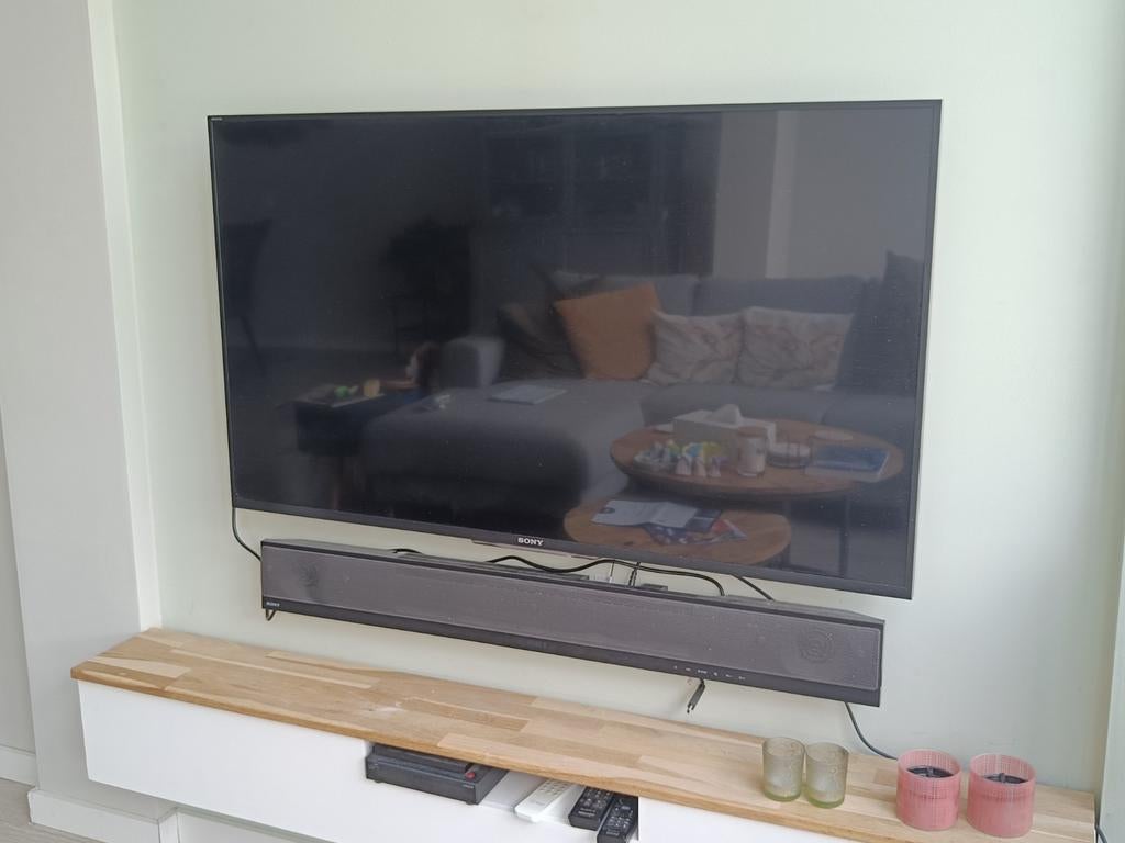 Sony 49" LED tv + Soundbar + subwoofer, Ophalen, 50 Hz, 4k (UHD), Smart TV