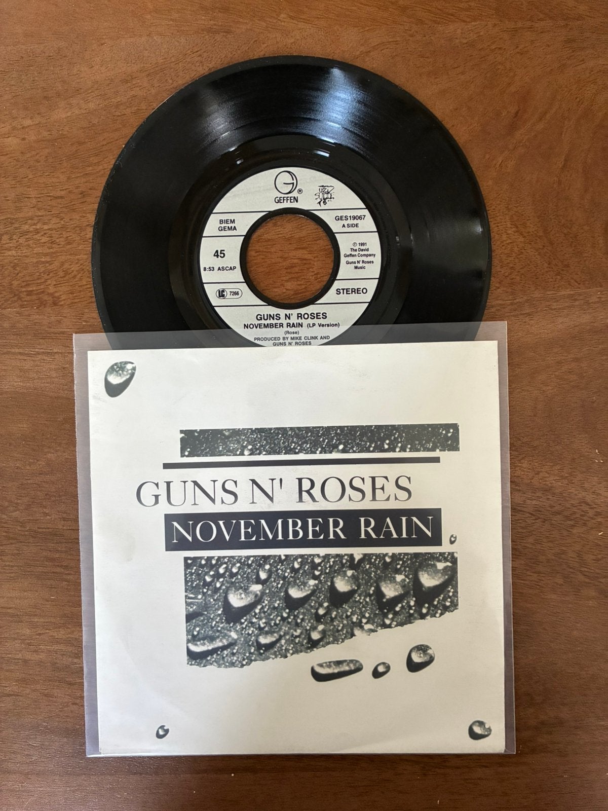 Guns n’ Roses - November rain / Sweet child o’ mine, Cd's en Dvd's, Vinyl Singles, Ophalen of Verzenden, 7 inch