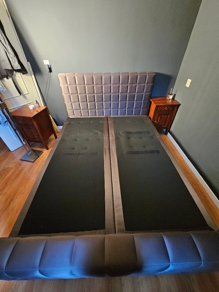 Auping bed, Ophalen, Bruin, Tweepersoons, 200 cm