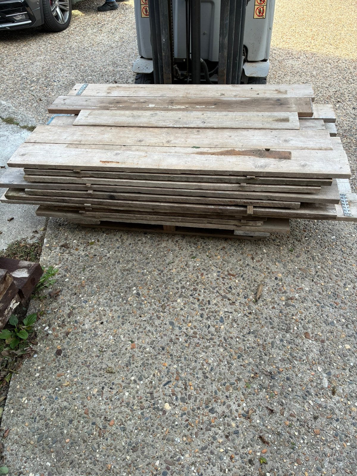 Reststukken steigerhout 50st, Ophalen, Gebruikt, 25 tot 50 mm, Plank
