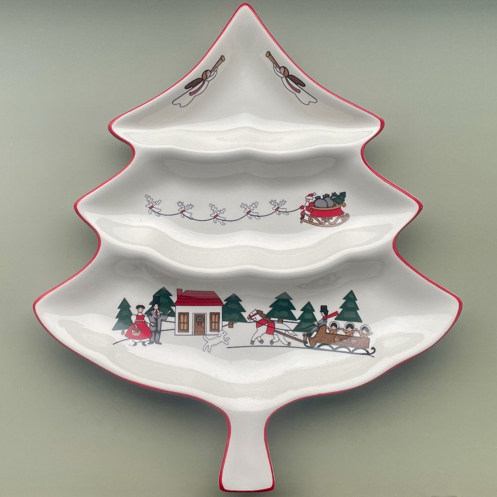 Mason’s Christmas Village serveerschaal kerstboom 36cm, Onbekend, Ophalen of Verzenden, Onbekend, Overige stijlen