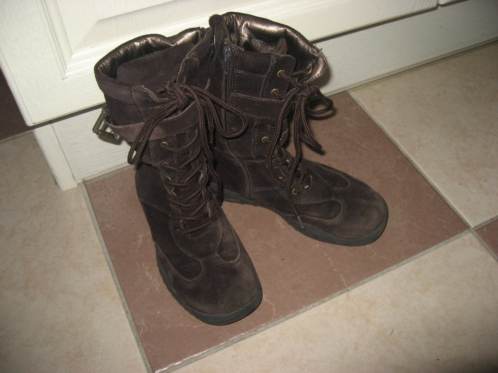 suede leren bruine Hupsakee laarzen, maat 34, Gebruikt, Hupsakee, Laarzen, Verzenden