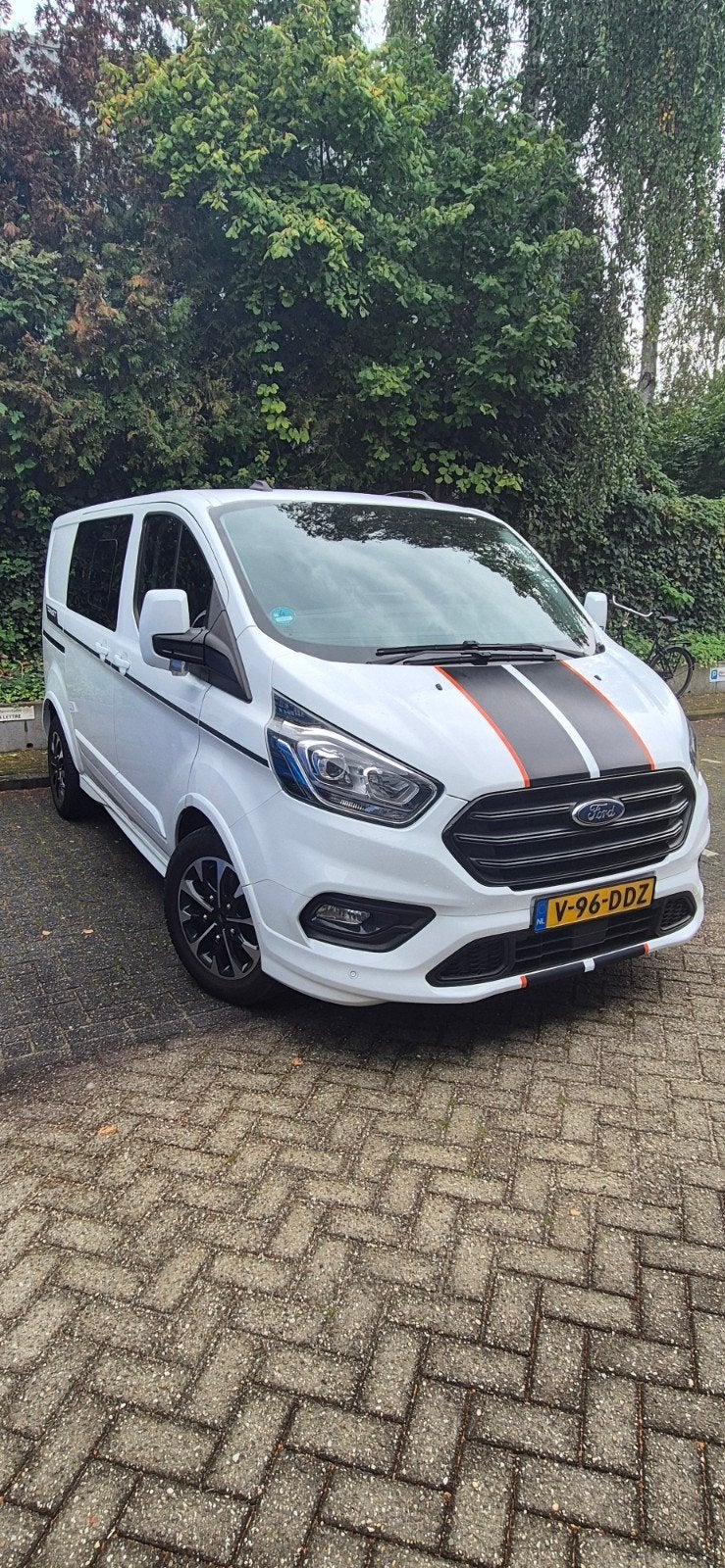 Ford Transit Custom L1H1 sport uitvoering met alle opties, Dealer onderhouden, Wit, Stoelverwarming, Diesel