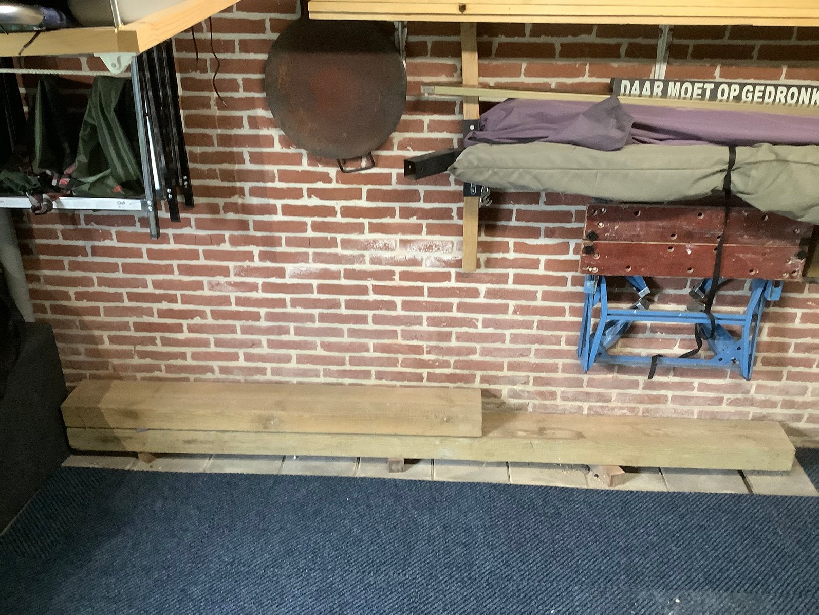 2 zware houten balken 2010 cm – geïmpregneerd – ongebruikt, Ophalen, Nieuw