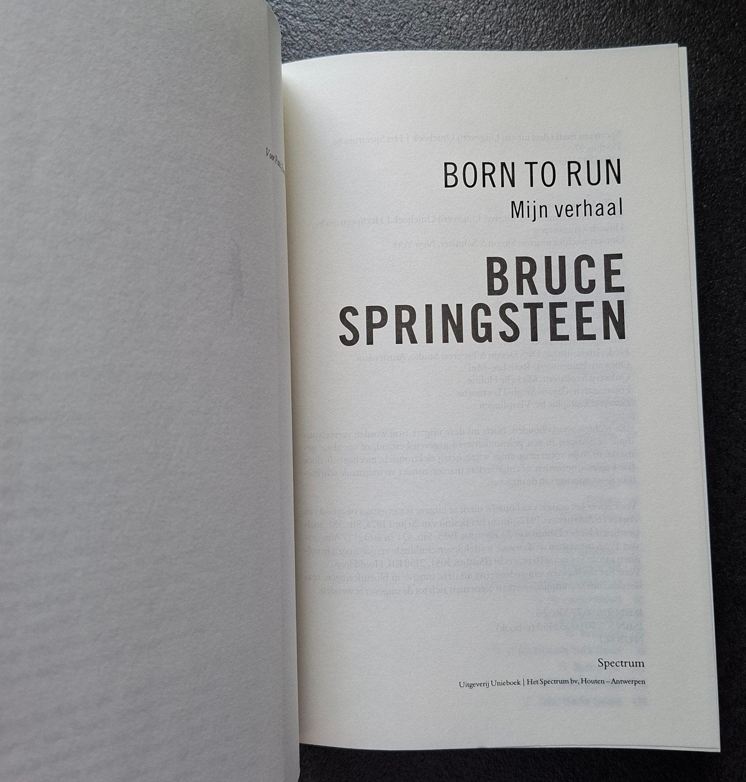 Borne to Run - Bruce Springsteen ( Mijn verhaal), Ophalen of Verzenden