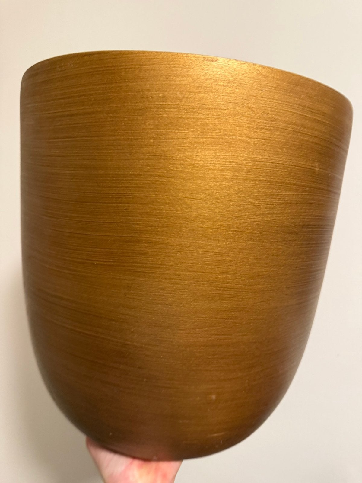 Plantenpot goud binnen, Ophalen, Kunststof, Minder dan 60 cm, Rond
