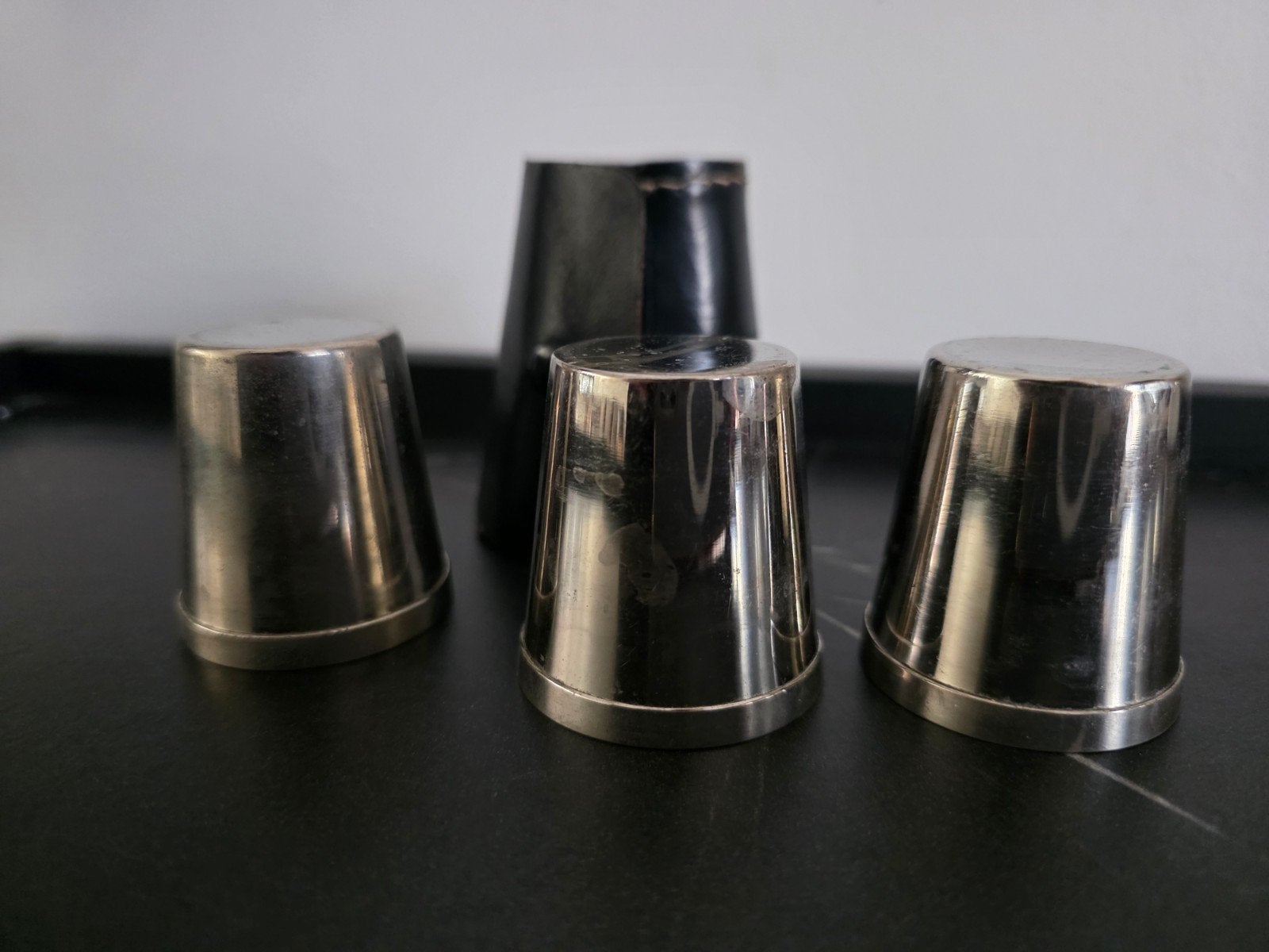 Reisetui met 3 messing shotglaasjes, Ophalen of Verzenden
