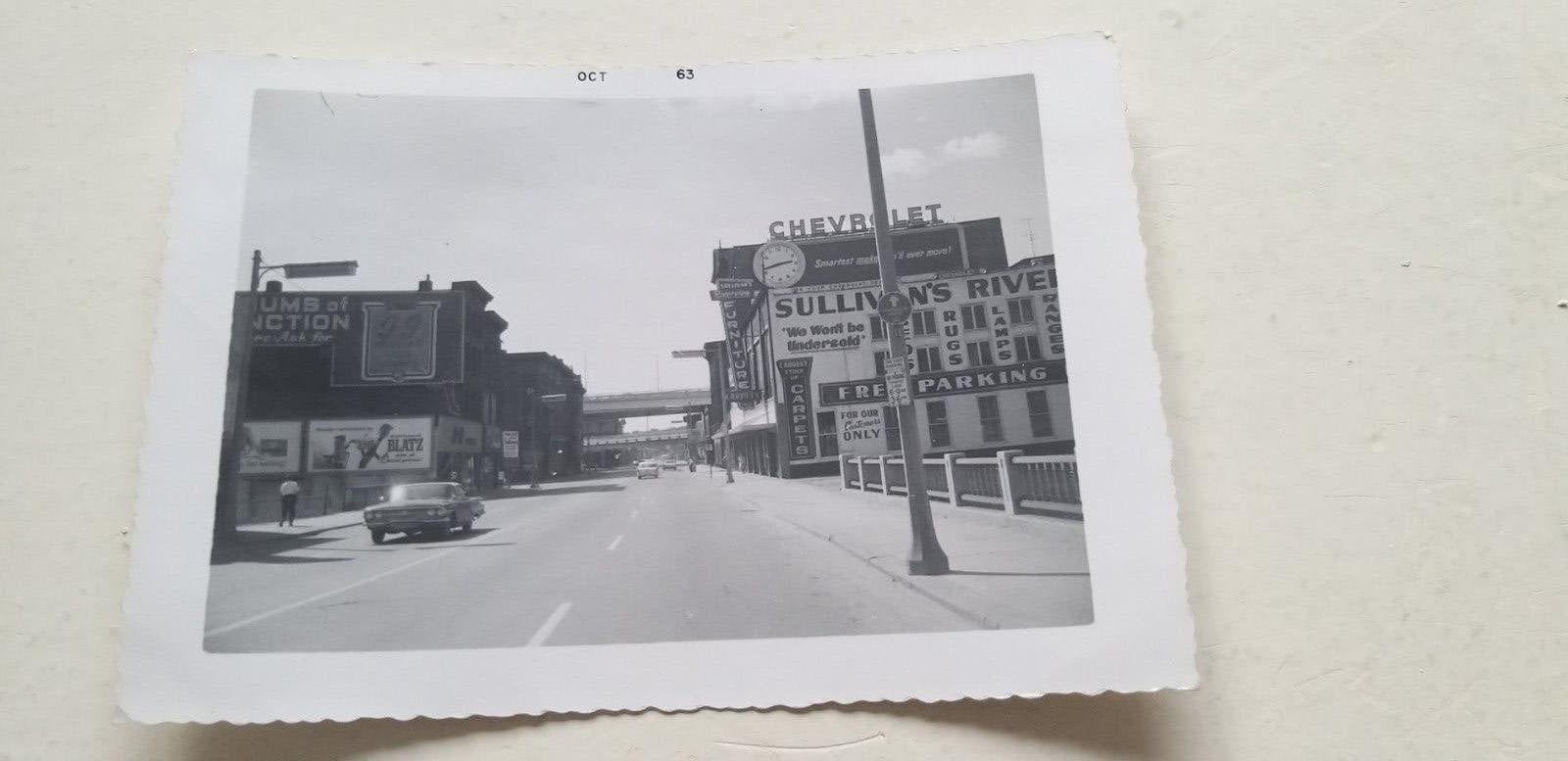 Foto Gr. Rapids Mich. 1963 on bridge st bridge looking west., 1960 tot 1980, Gebruikt, Foto, Ophalen of Verzenden