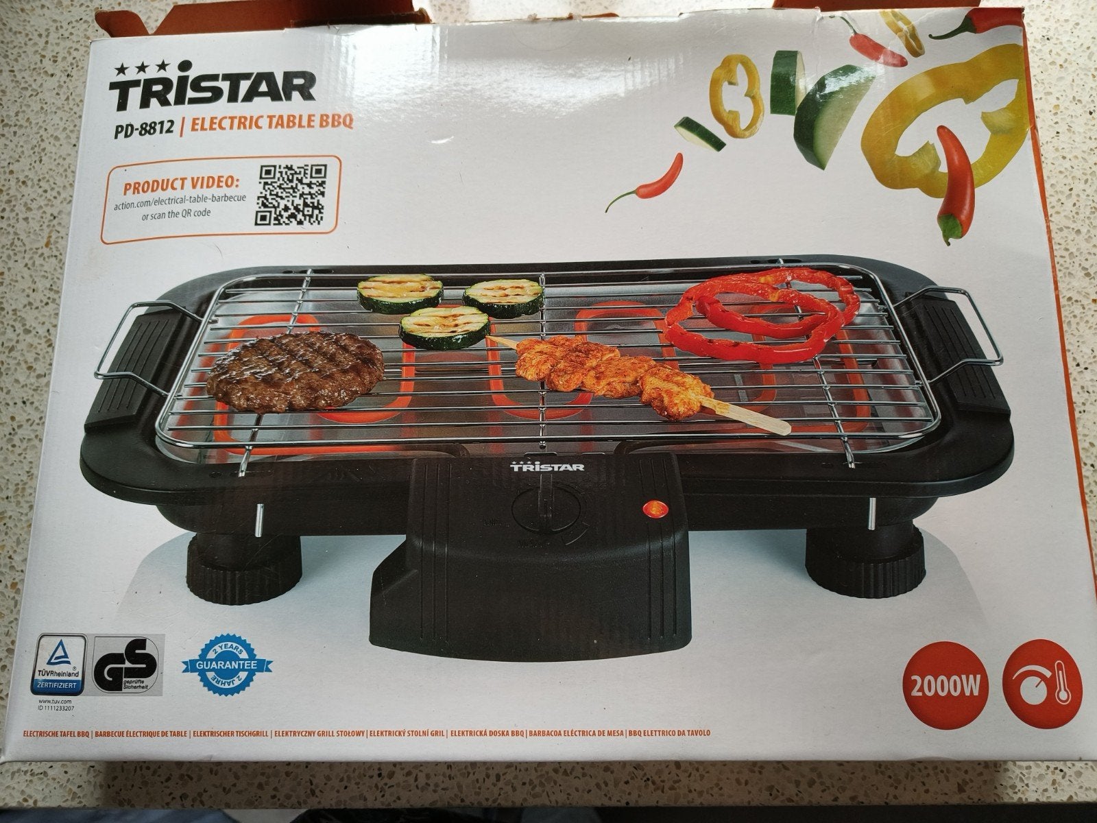 Electrische tafel grill, Ophalen of Verzenden, Zo goed als nieuw