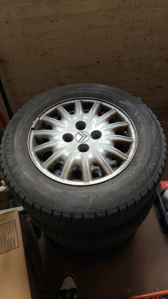 Citroen C5 15 inch lichtmetalen velgen met Michelin zomerban, Ophalen, Gebruikt, 15 inch, Banden en Velgen
