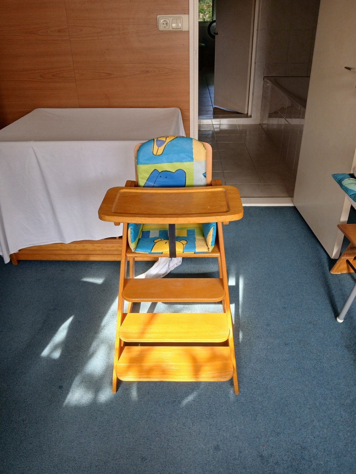 Tafelstoel, Ophalen of Verzenden, Gebruikt, Overige typen, Aanschuifbaar