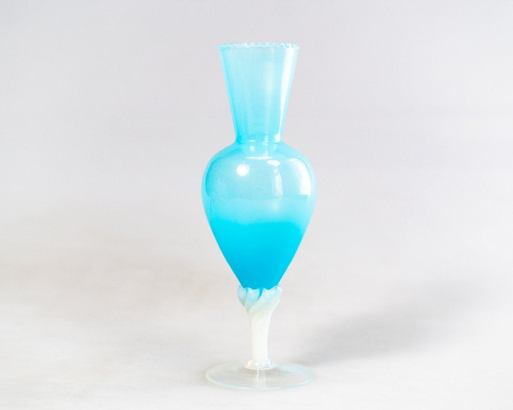 Vaas - Glas - opaline Frankrijk - Mid-century modern - 50's, Antiek en Kunst, Ophalen of Verzenden