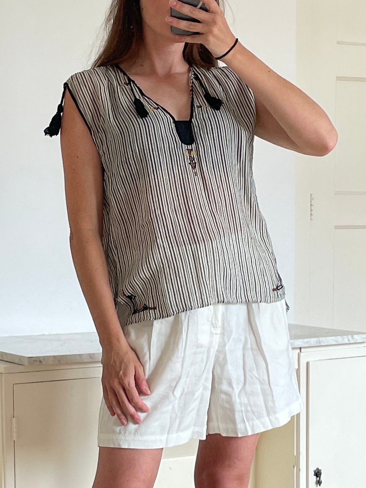Isabel Marant oversized bohemian top maat 40, Ophalen of Verzenden, Gedragen, Maat 38/40 (M), Wit