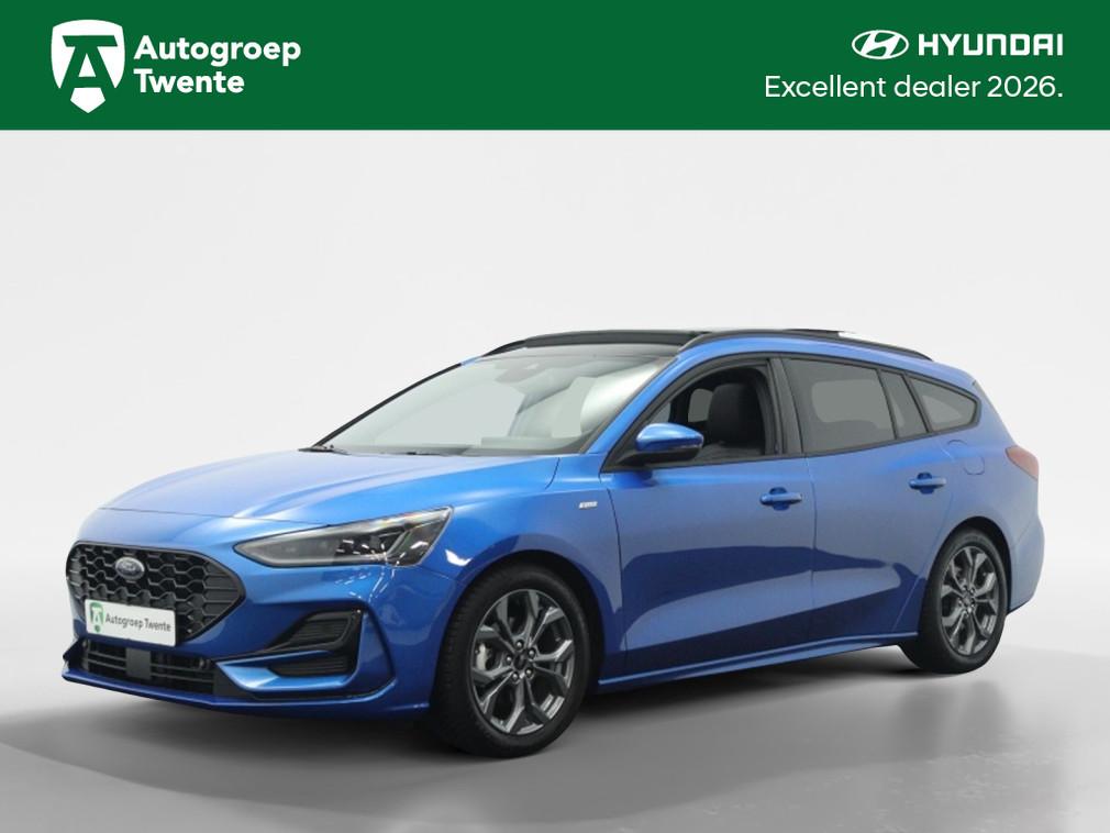 Ford FOCUS Wagon 1.0 EcoBoos ST Line X | Panoramadak | Trekh, 12 maanden, Stof, Gebruikt, Blauw