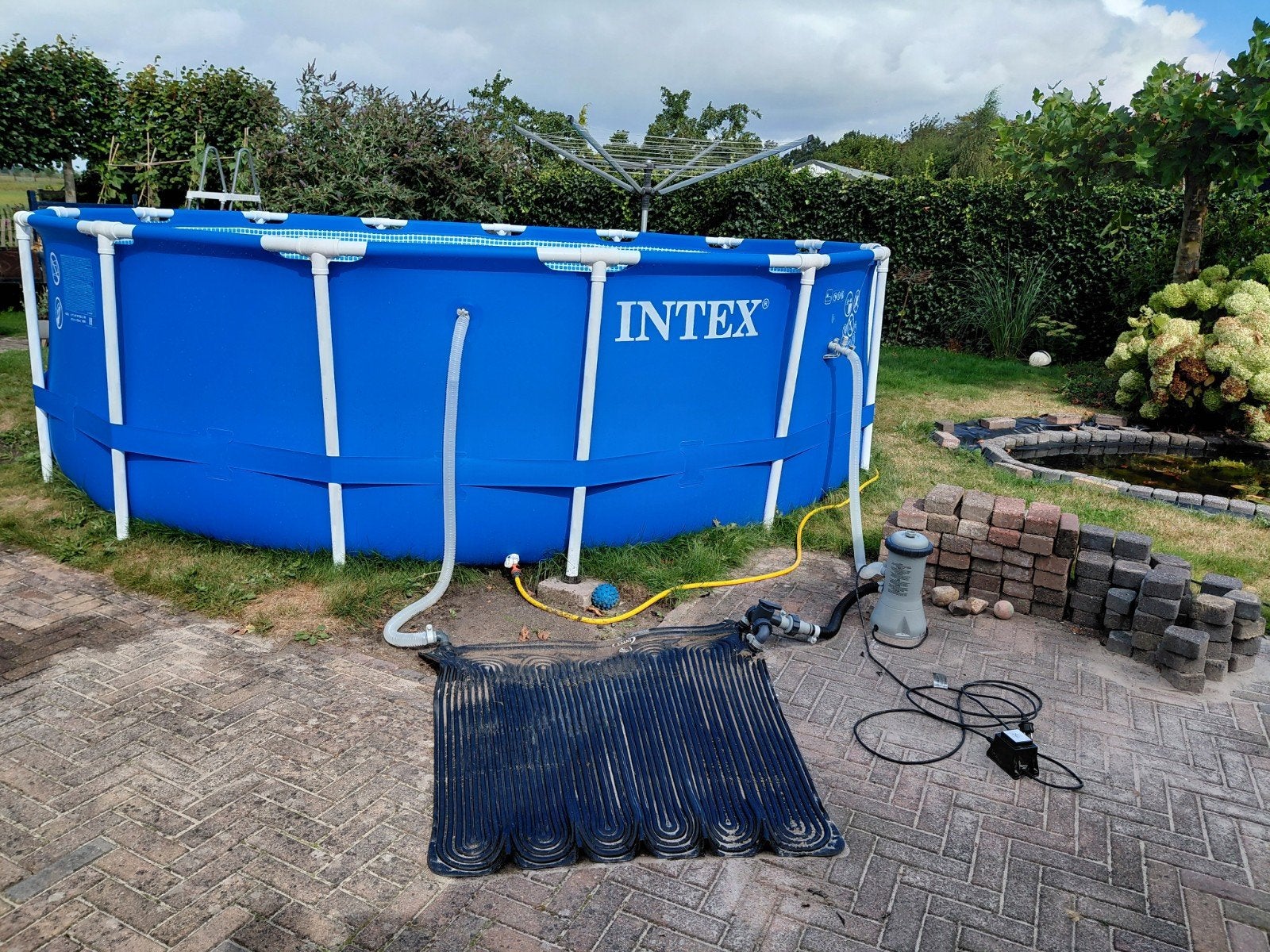 Intex Zwembad 457x122cm met verwarming en pomp, Tuin en Terras, Ophalen, Minder dan 80 cm, Rond, 300 cm of meer