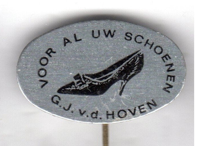 Speldje G J van den HOVEN SCHOENEN UDEN (A8), Ophalen of Verzenden, Gebruikt, Overige onderwerpen