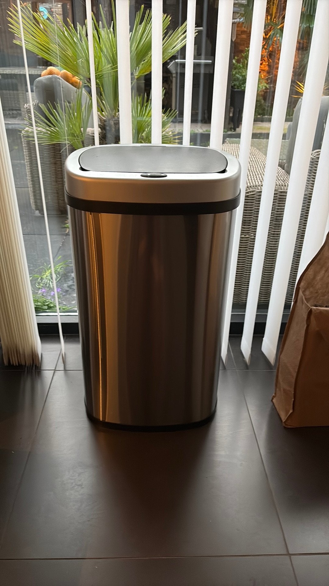 Prullenbak afvalemmer 60 liter met sensor en softclose, 40 liter of meer, Ophalen, Zo goed als nieuw, Rvs