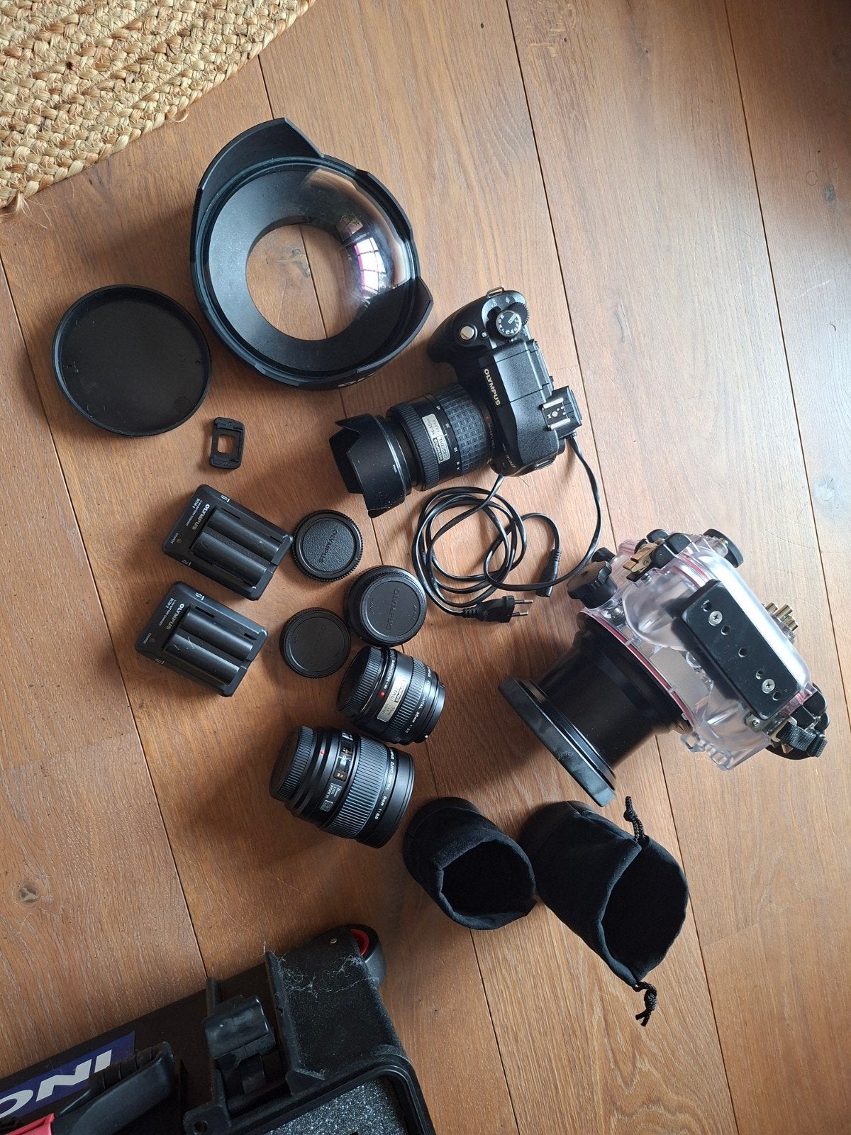 Onderwatercamera. Complete Olympus set in koffer,  zie foto', Audio, Tv en Foto, Inclusief filter, Olympus, Ophalen of Verzenden