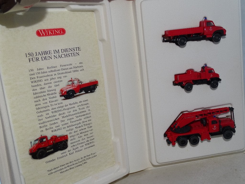 1/87 Wiking Set Brandweer  Ford FK-Unimog S 404- Magirus, Ophalen of Verzenden, Nieuw, Bus of Vrachtwagen, Wiking