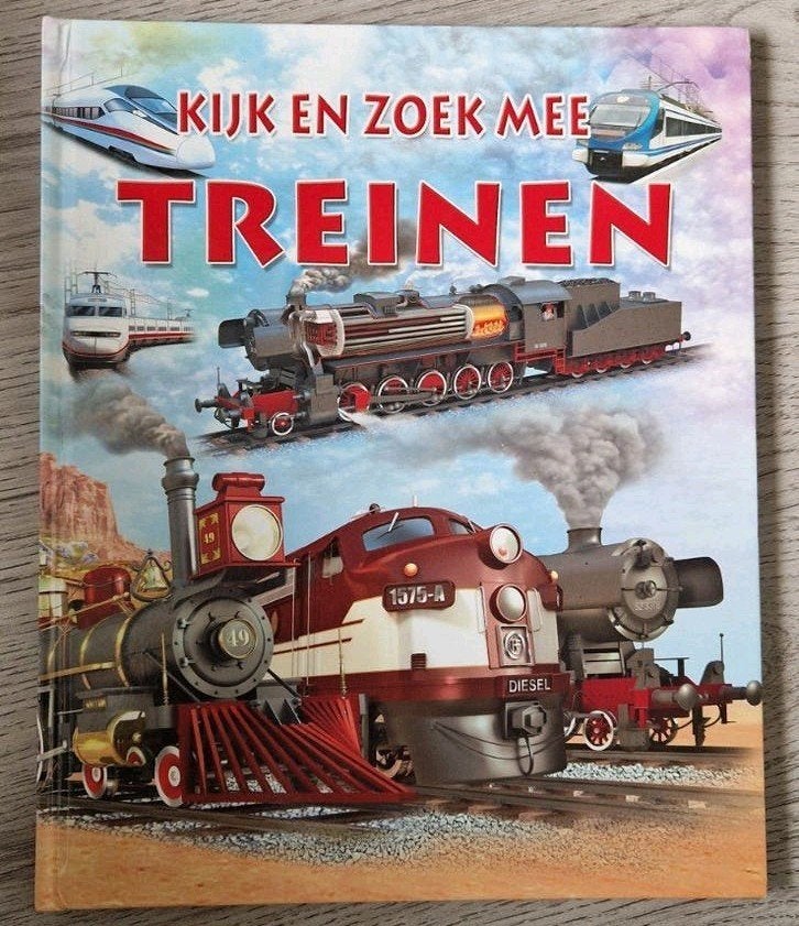 Treinen Kijk en Zoek mee leerzaam boek met prenten, Boeken, Ophalen of Verzenden, Gelezen, Fictie algemeen