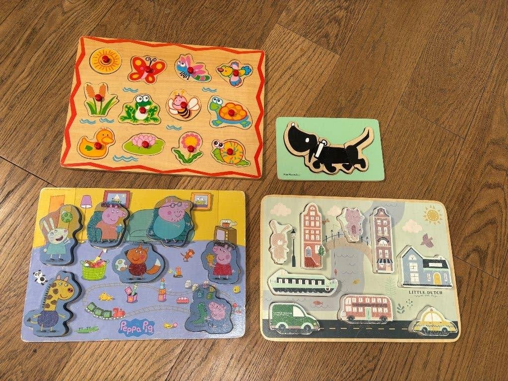 Houten puzzels, Ophalen, Minder dan 10 stukjes, Gebruikt, 6 maanden tot 2 jaar