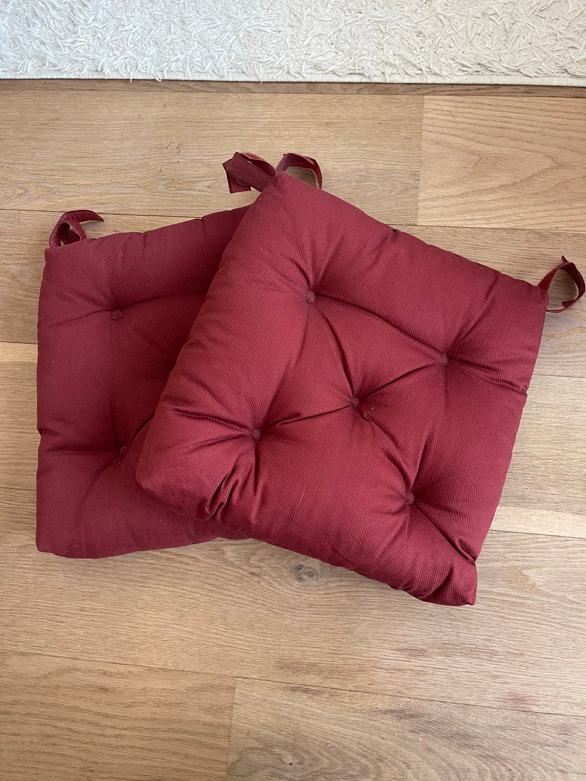 IKEA MALINDA Stoelkussen - 40/35x38x7 cm, Gebruikt, IKEA, Vierkant, Ophalen of Verzenden
