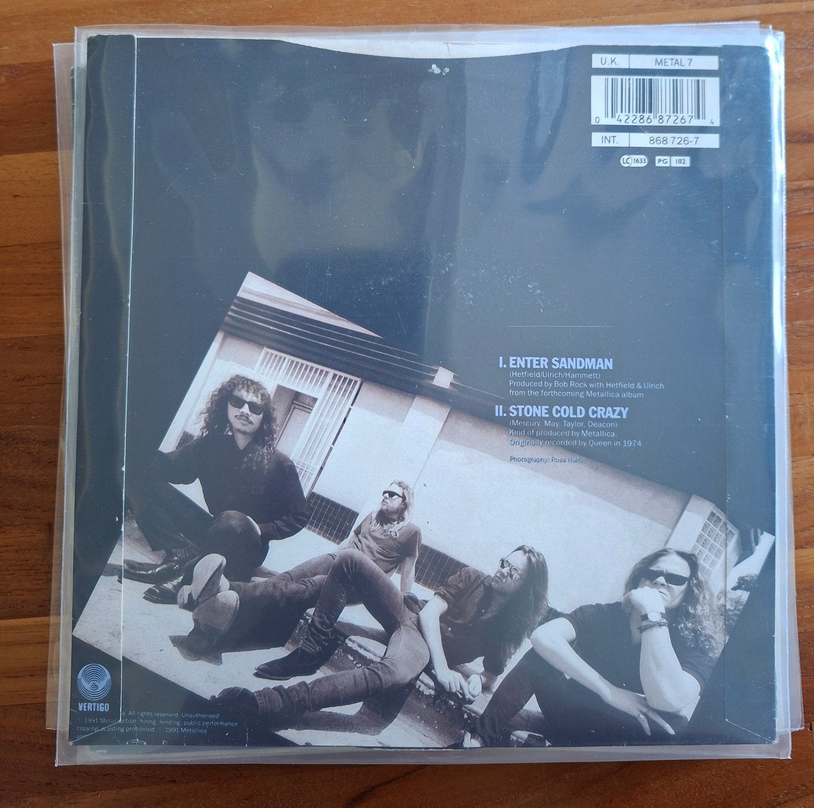 Metallica - Enter sandman - Single is TOP, Ophalen of Verzenden, Gebruikt, 7 inch, Pop