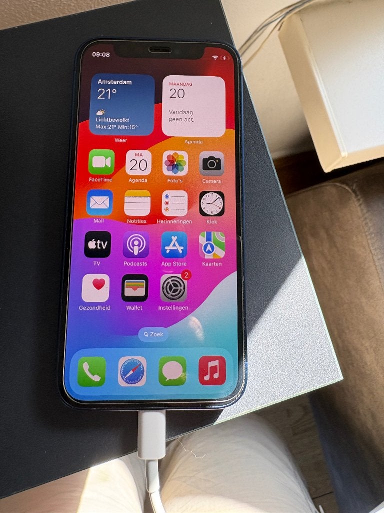 Te koop Iphone 12 mini Blauw, Telecommunicatie, Mobiele telefoons | Apple iPhone, 86 %, Ophalen of Verzenden, Zo goed als nieuw