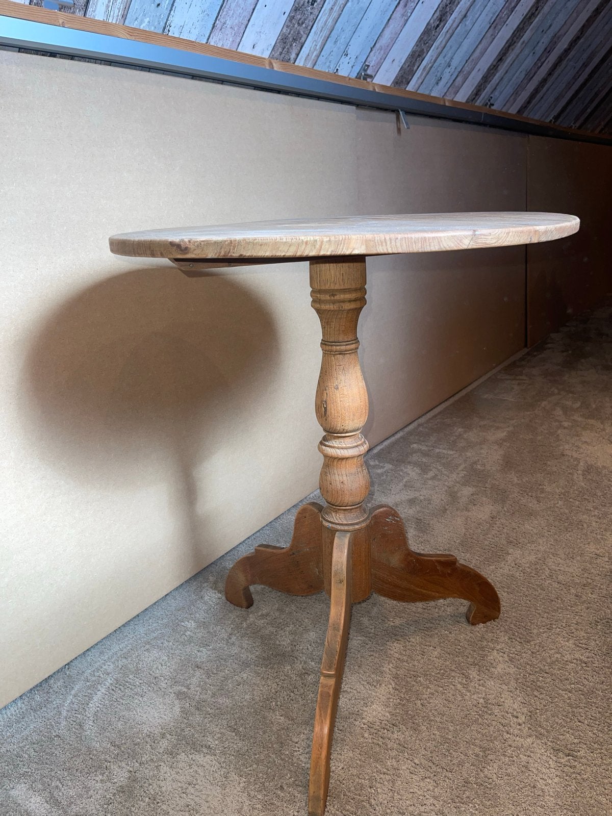 Houten wijntafel - 56x56x60 cm, Ophalen, Gebruikt, Rond, 55 tot 75 cm