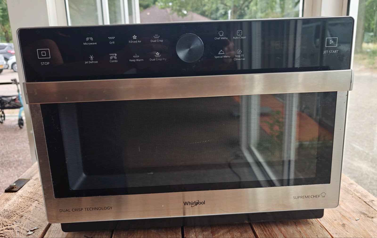 Whirlpool Combinatie Magnetron, Ophalen, Combimagnetron, Crisp, Zo goed als nieuw