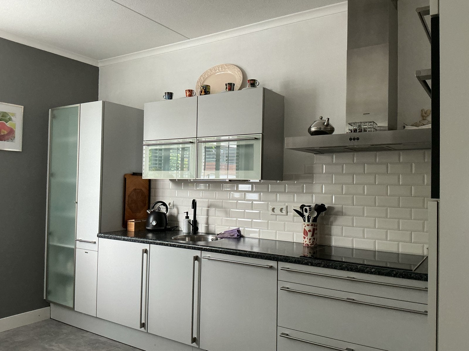 Keuken SieMatic hoekkeuken kleur grijs, Ophalen, Gebruikt, Overige materialen, Hoekkeuken
