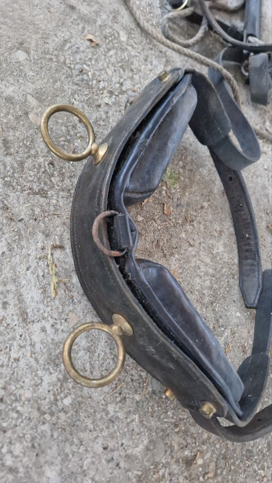 paarden tuig oud mengtuig enkelspan, Ophalen, Gebruikt