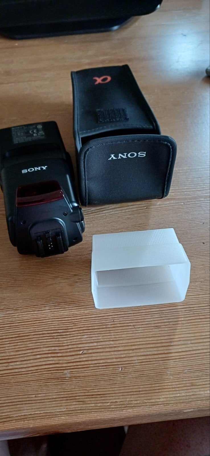 Sony HVL-F42AM Externe Flitser voor Sony Alpha, Inclusief tas/hoes, Externe flitser, Ophalen of Verzenden, Zo goed als nieuw