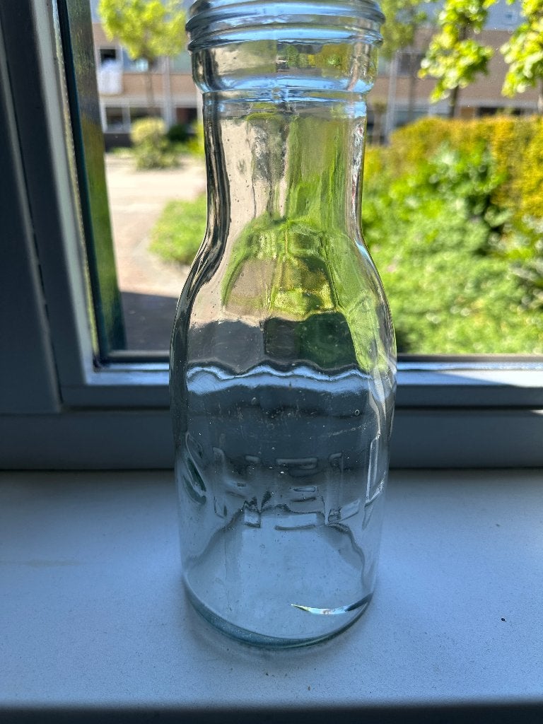 Originele SHELL oliefles. Glas bottle olie fles MOTOR OIL., Ophalen of Verzenden, Gebruikt, Gebruiksvoorwerp