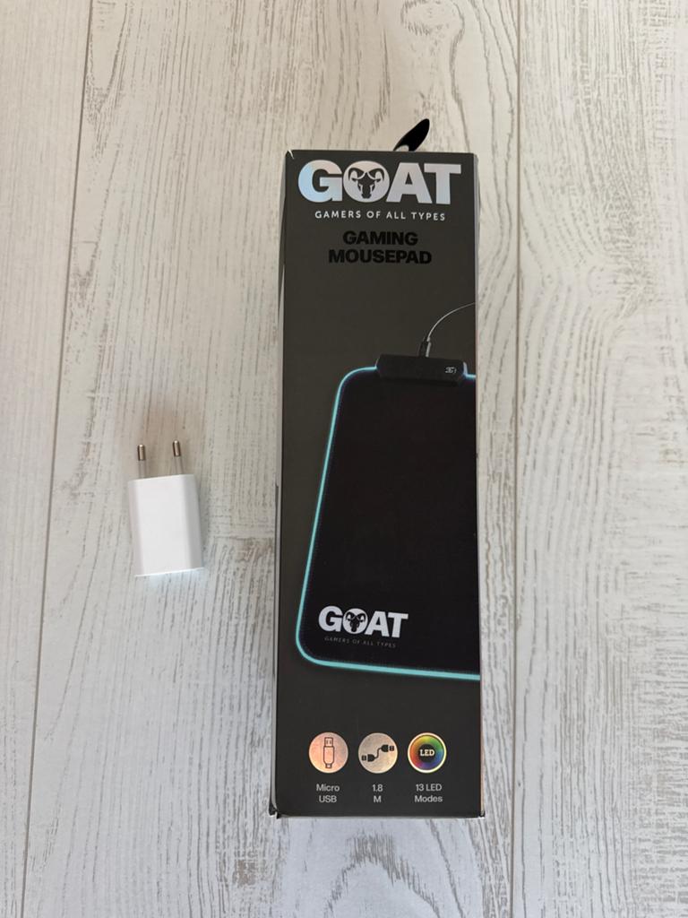 GOAT Gaming Muismat met RGB Verlichting - Nieuw in Doos, Nieuw, Muismat, PC, RGB verlichting