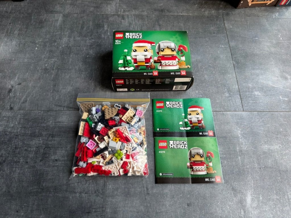 Lego 40274 Kerstman en kerstvrouw, Compleet, BrickHeadz, Lego, Ophalen of Verzenden