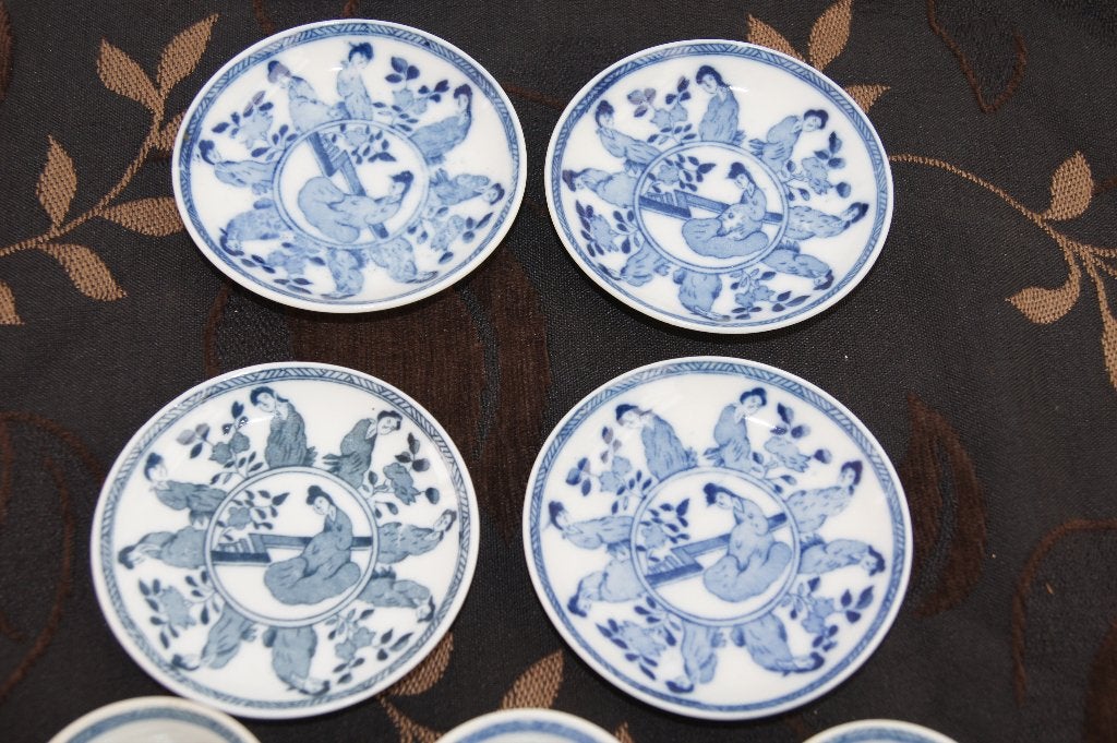 Theekopjes en schoteltjes / satsuma vaas    ( Japan, Ophalen of Verzenden