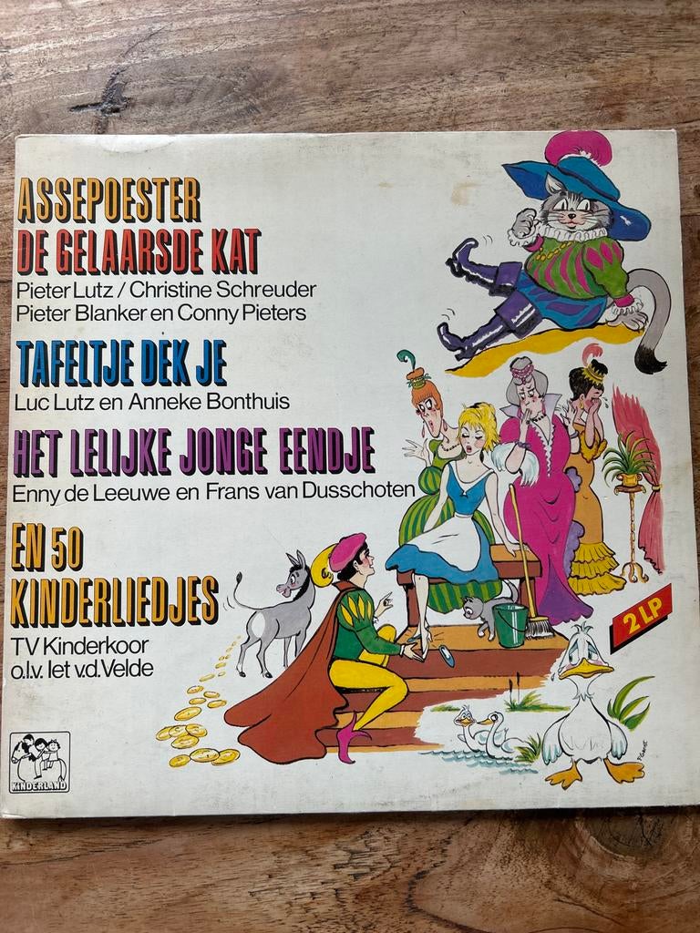 Sprookjes & Kinderliedjes Dubbel LP - Assepoester, De Gelaar, Gebruikt, 1980 - 1989, Ophalen of Verzenden, Verhaal of Sprookje