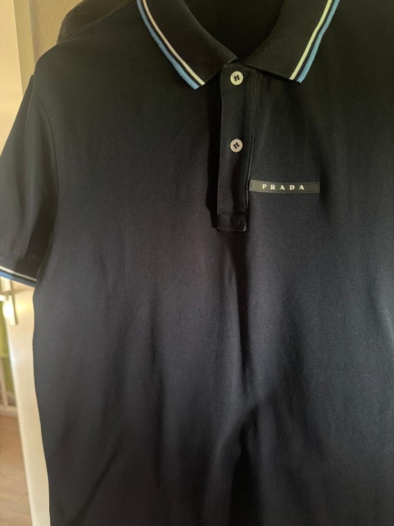 Prada Polo Shirt, Kleding | Heren, Ophalen of Verzenden, Nieuw, Maat 52/54 (L), Blauw