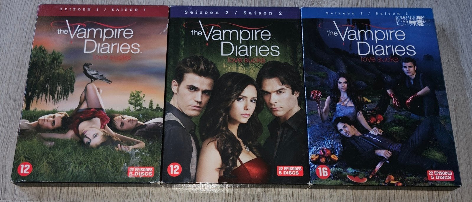 The Vampire Diaries Seizoen 1, 2 en 3 DVD Boxset, Vanaf 16 jaar, Seizoen 1, Ophalen of Verzenden, Gebruikt