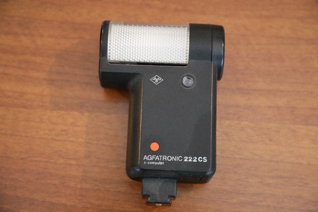 Agfatronic 222CS flitser, Gebruikt, Voor analoge fotografie, Externe flitser, Ophalen of Verzenden