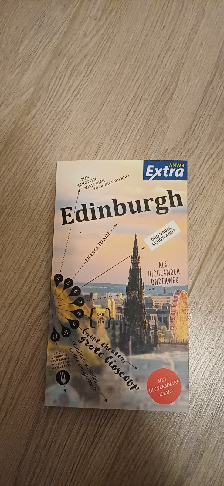 ANWB Extra Reisgids Edinburgh met uitneembare kaart, Boeken, Europa, Nieuw, Ophalen of Verzenden, Reisgids of -boek