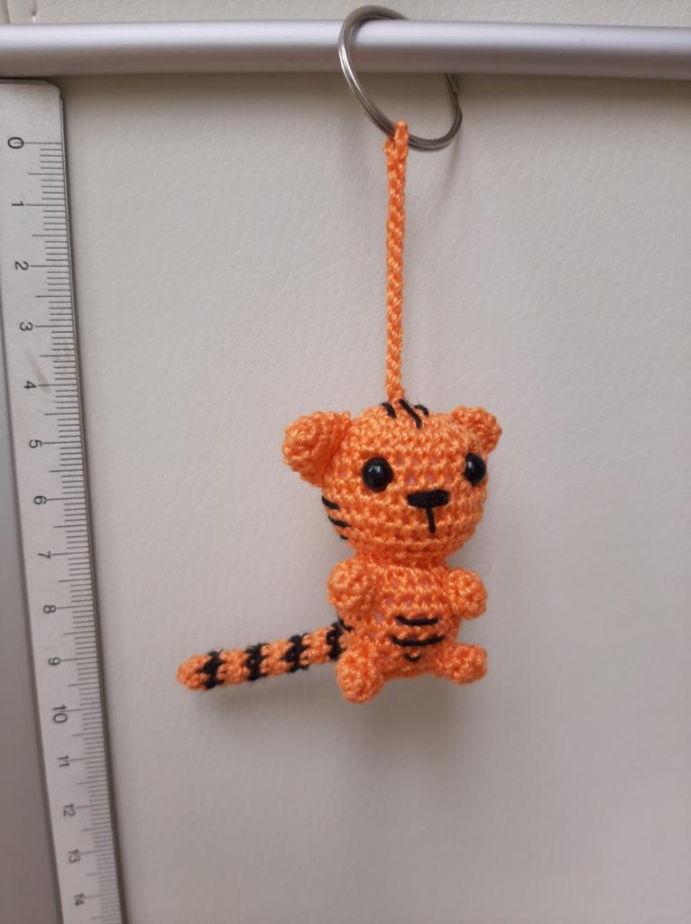 Sleutelhanger tijger, Verzenden, Nieuw