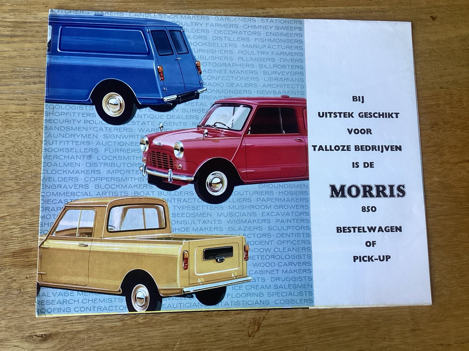 Morris 850 Bestelwagen/Pick-up brochure - Origineel, Boeken, Auto's | Folders en Tijdschriften, Ophalen of Verzenden, Gelezen