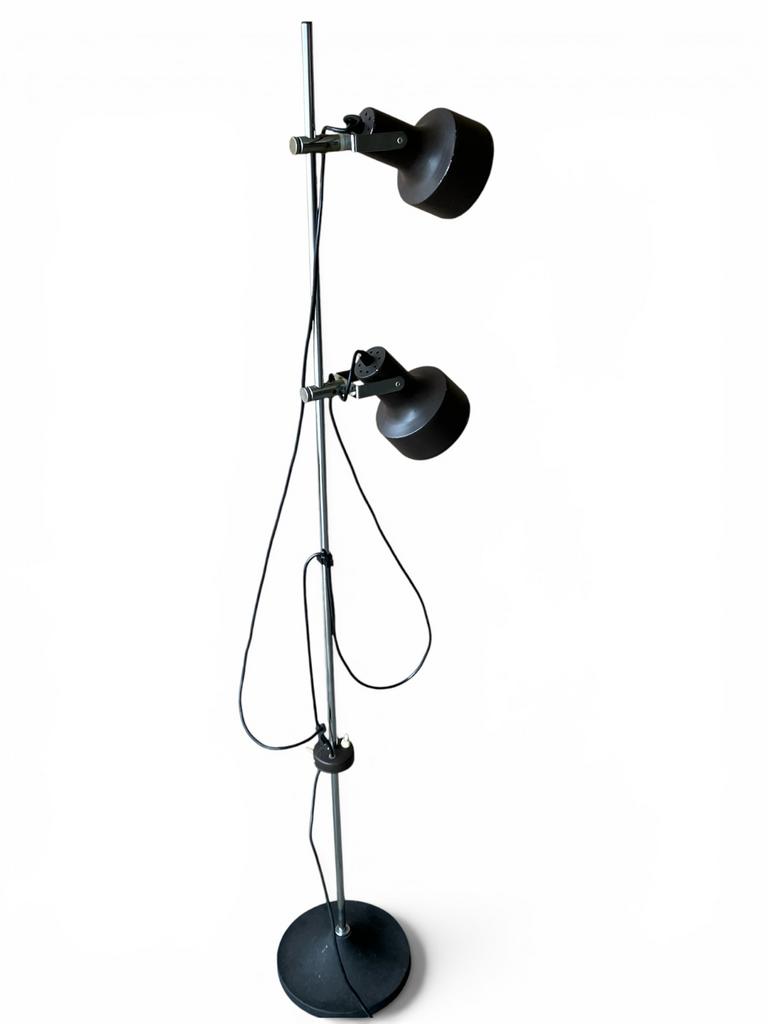 Bruine vintage Anvia vloerlamp met twee lichtbronnen, Antiek en Kunst, Ophalen