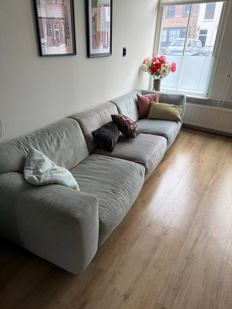 Comfortabele modulaire bank3.30m lang, Ophalen, Gebruikt, Stof, Modern