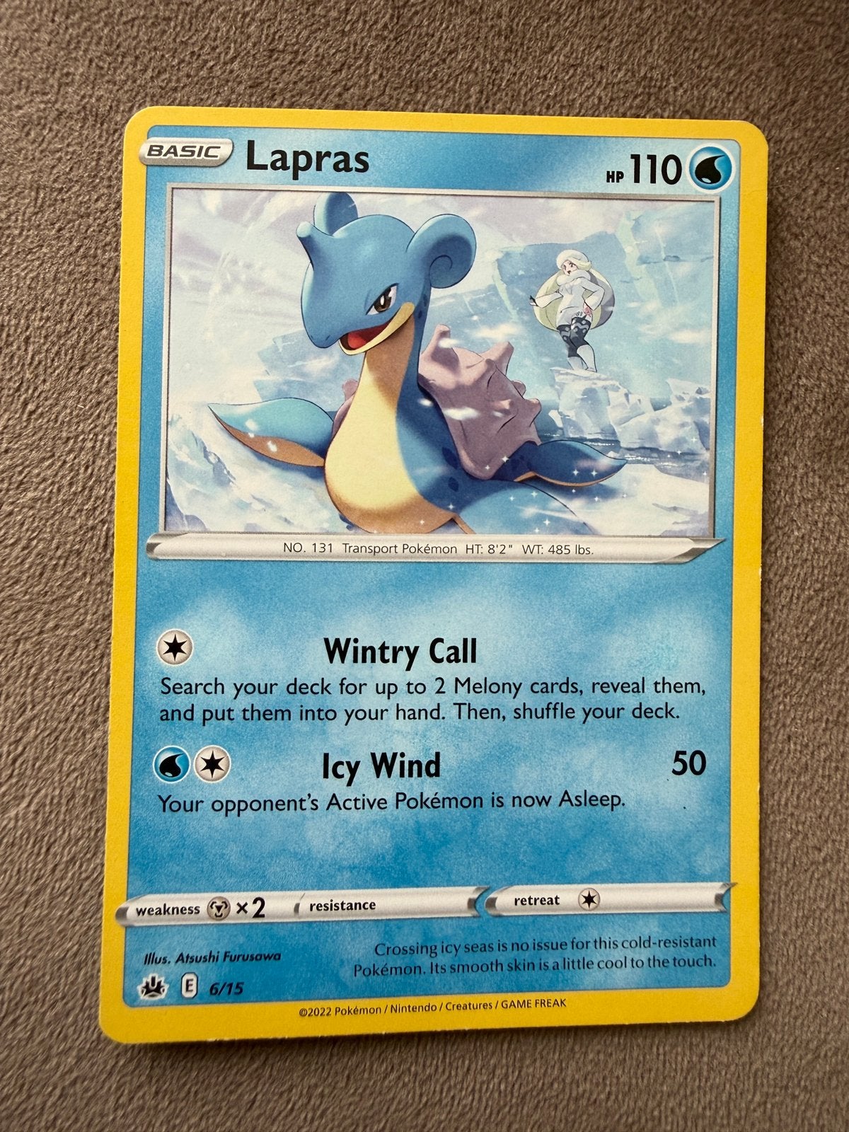 Pokemon : 2022 McDonalds Happy Meal Promo Lapras 6/15, Ophalen of Verzenden, Zo goed als nieuw