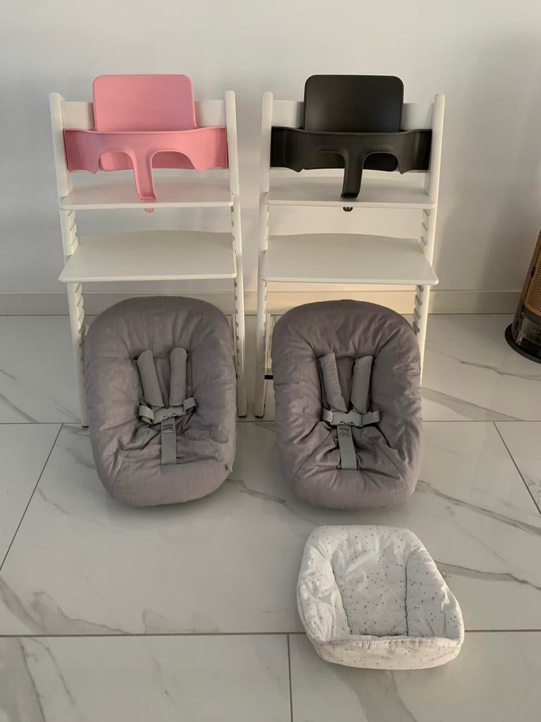 2x STOKKE Nieuw Model Witte / Newborn 2 Standen / Babyset, Kinderen en Baby's, Kinderstoelen, Ophalen of Verzenden, Meegroeistoel