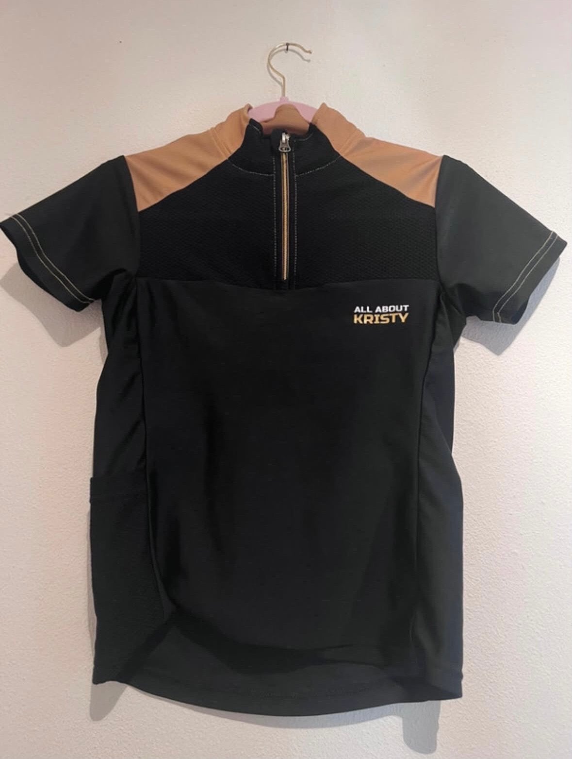 All About Kristy Rijshirt - Maat XS, Zwart, Ophalen of Verzenden, Zo goed als nieuw, Korte mouw