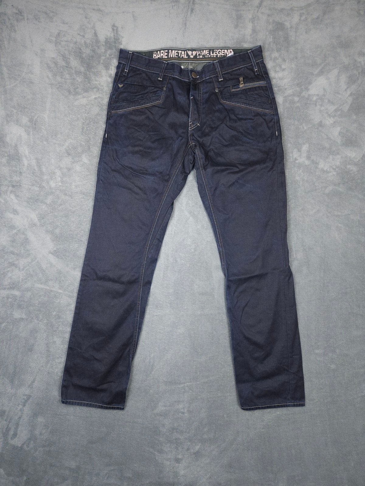 PME Legend Bare Metal Broek W36 L34 Donkerblauw Jeans Trouse, W36 - W38 (confectie 52/54), Blauw, ., Ophalen of Verzenden